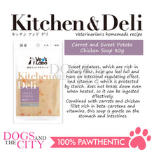 Load image into Gallery viewer, VET'S LABO 16924 Kitchen &amp; Deli Chicken Soup with Sweet Potato &amp; Carrot for Dogs Japanese Pet Food 80g - Dogs And The City Online
