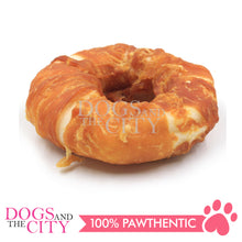 Load image into Gallery viewer, PETTO BAKE ARTISAN DOG TREATS Rawhide Donut Wraps with Chicken 70g - Dogs And The City Online