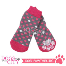 Load image into Gallery viewer, PAWISE 12991 Female Anti Slip Knit Pet Dog Socks - Polka Dots Extra Small 4pc/pack for Dog - Dogs And The City Online