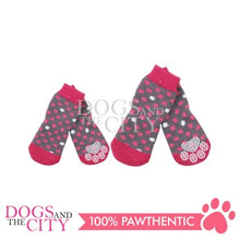 Load image into Gallery viewer, PAWISE 12993 Female Anti Slip Knit Pet Dog Socks - Polka Dots MEDIUM 4pc/pack 12cm for Dog - Dogs And The City Online