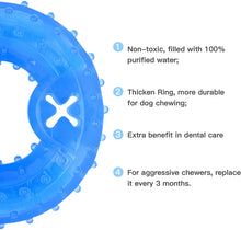Load image into Gallery viewer, SLP Arctic Freeze Ring Cooling Chew Dog Toy 12cm, Teething Toy for Puppies, Fit with Treats for More Fun (Chewing Ring)