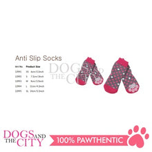 Load image into Gallery viewer, PAWISE 12995 Female Anti Slip Knit Pet Dog Socks - Polka Dots XL 4pcs/pack 14cm