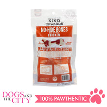 Load image into Gallery viewer, KIND REWARDS 9899-24 No Hide Bones 4" Chicken Flavor 100% Rawhide Free With Real Chicken Treats Inside Medium 66g
