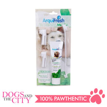 Load image into Gallery viewer, ARQUIVET Dog Toothpaste 100g and Toothbrush Set, Removes Food Debris, Super Easy Cleaning, Dental Care Set for Dog, with 2 Finger Toothbrushes