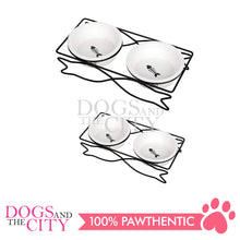 Load image into Gallery viewer, DGZ HCT-TJ26Y Small Steel Frame Fish-Shaped Ceramic Bowl 26*12.7*7Cm