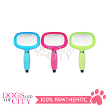 Load image into Gallery viewer, DGZ LG320 Pet Medium Slicker and Grooming Brush with Silicone handle 12cm for Dog and Cat