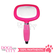 Load image into Gallery viewer, DGZ LG319 Small Slicker Pet Brush with Silicone Handle Dog 10cm for Dog and Cat