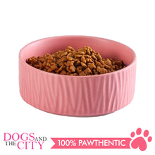 Load image into Gallery viewer, Dgz Nordic Ceramic Textured Pet Bowl 400ml Small 13cmx5cm for Dog and Cat