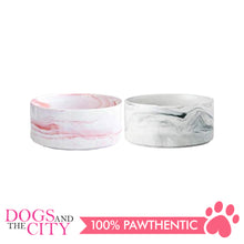 Load image into Gallery viewer, Dgz Nordic Ceramic Pet Bowl MARBLE Design Medium 650ml 15.5cmx7cm for Dog and Cat