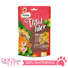 Load image into Gallery viewer, DENTALIGHT 10097 2.7" Small Vital Fiber Brush×8pcs 80g Honey, Fennel Seed, Kumquat Dog Treats