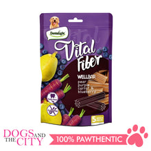 Load image into Gallery viewer, DENTALIGHT 10134 5" Medium Vital Fiber Wellbar×5pcs 85g Pear, Purple Carrot, Blueberry Dog Treats