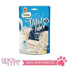 Load image into Gallery viewer, DENTALIGHT 10776 3" Vital Fiber Wellbar Sticks for PUPPY 12pcs/pack 80g with Goat's Milk, Vanilla Flavor Dog Treats