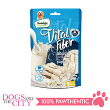 Load image into Gallery viewer, DENTALIGHT 10783 2.7" Vital Fiber Brush for PUPPY 8pcs/pack 80g with Goat's Milk, Vanilla Flavor