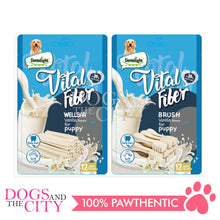 Load image into Gallery viewer, DENTALIGHT 10783 2.7" Vital Fiber Brush for PUPPY 8pcs/pack 80g with Goat's Milk, Vanilla Flavor