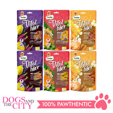 Load image into Gallery viewer, DENTALIGHT 10103 3.7" Medium Vital Fiber Brush×5pcs 85g Pear, Purple Carrot, Blueberry Dog Treats