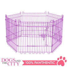 Load image into Gallery viewer, JX 6 Panels Pet Playpen 70x70cm Violet for Dog and Cat
