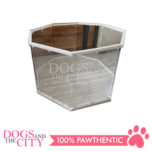 Load image into Gallery viewer, M-BABY Patented Transparent Modern ACRYLIC Pet Playpen Portable Model 45cm high 8 Panels for Dog and Cat - Dogs And The City Online