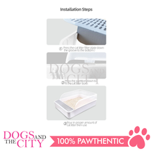 Load image into Gallery viewer, MRCT Cat Litter Box Open Space White Small 40*26*14cm - Dogs And The City Online