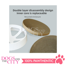 Load image into Gallery viewer, MRCT Compass Pets Corrugated Cat Scratch Replacement Pad Scratcher Inner Core XL 46x46x10cm