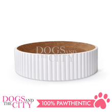 Load image into Gallery viewer, MRCT Compass Pets Corrugated Cat Scratch Pad Furniture Scratcher Inner Core LARGE WHITE 40x40x10cm - Dogs And The City Online