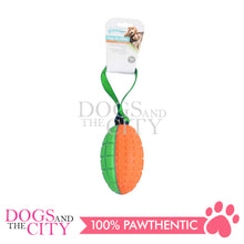 Load image into Gallery viewer, PAWISE 14616 Squeaky Foam Dog Toy Football with Handle 15cm - Dogs And The City Online