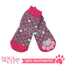 Load image into Gallery viewer, PAWISE 12994 Female Anti Slip Knit Pet Dog Socks - Polka Dots LARGE 4pc/pack 12cm for Dog