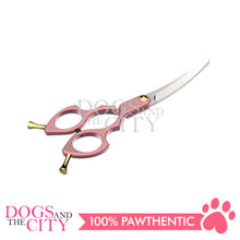 Load image into Gallery viewer, SHARK TEETH Colorful Professional Pet Grooming Scissors Dog Shears with Finger Rings, 6.25" Curved
