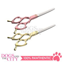 Load image into Gallery viewer, SHARK TEETH Colorful Professional Pet Grooming Scissors Dog Shears with Finger Rings, 6.5" Straight