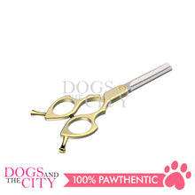Load image into Gallery viewer, SHARK TEETH Colorful Professional Pet Grooming Scissors Dog Shears with Finger Rings, 6.25" Thinner