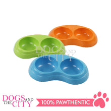 Load image into Gallery viewer, PAWISE 11039 Melamine Twin Pet Bowl 26cm for Dog and Cat