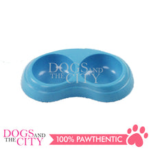 Load image into Gallery viewer, PAWISE 11039 Melamine Twin Pet Bowl 26cm for Dog and Cat