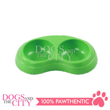 Load image into Gallery viewer, PAWISE 11039 Melamine Twin Pet Bowl 26cm for Dog and Cat