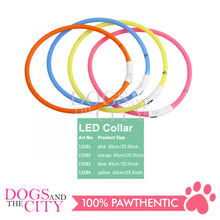 Load image into Gallery viewer, PAWISE 13584 Modern LED Rechargeable Dog Collar 65cm Yellow - Dogs And The City Online