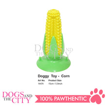 Load image into Gallery viewer, PAWISE 14474 Squeaky Dog Chew Dental Toy - Corn 15cm - Dogs And The City Online