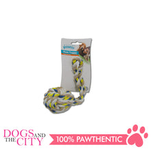 Load image into Gallery viewer, Pawise 14853 Dog Toy Floss Tugger Ball w/ Handle 26cm - Dogs And The City Online