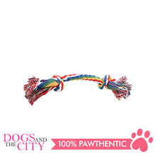 Load image into Gallery viewer, Pawise 14888 12" Rope Bone w/2 Knots Multi Color Dog Toy - All Goodies for Your Pet